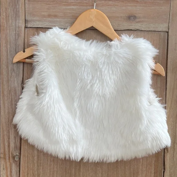 Gymboree White Faux Fur Cropped Vest for Kids - Picture 4 of 5